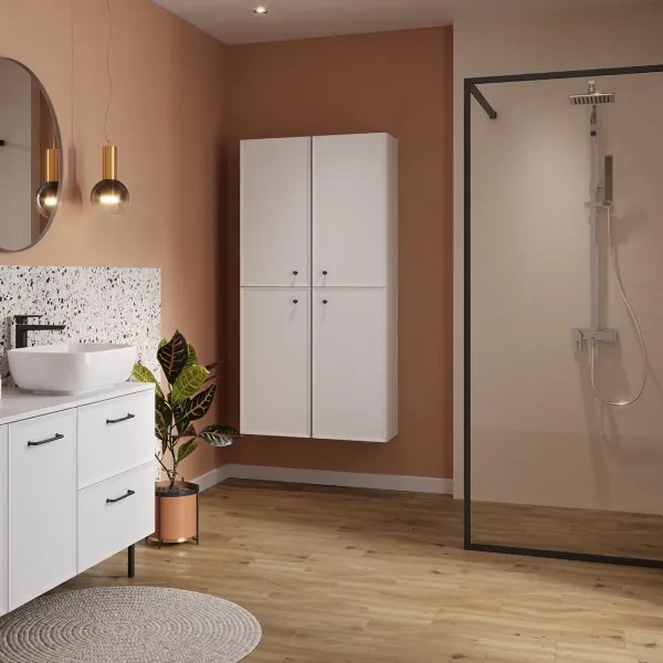 Cersanit S1022-004 - Fali fürdőszobai szekrény MILLE 40x45 cm matt fehér