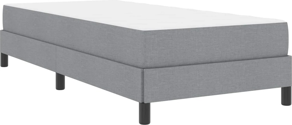 vidaXL Boxrugós ágy matracmal Világosszürke 90 x 190 cm szövet