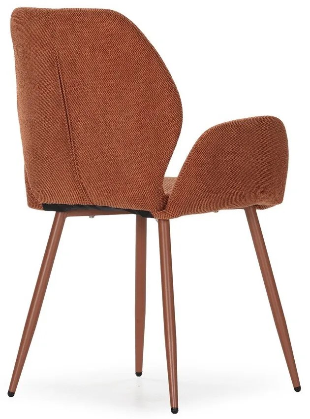 Terrakotta színű kárpitozott étkezőfotel szett 2 db-os Ansu – Marckeric