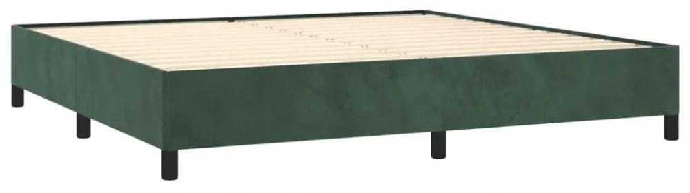 sötétzöld bársony ágykeret matrac nélkül 200x200 cm