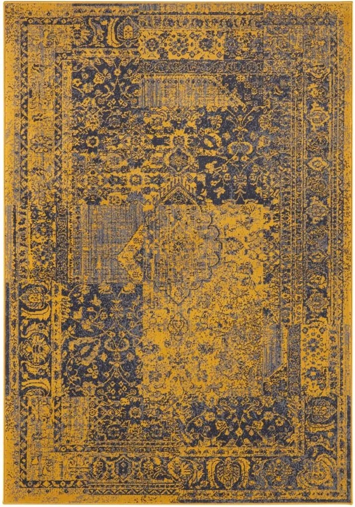 Nappali szőnyeg 160x230cm,mézes hagyományos mintás, puha szőrrel