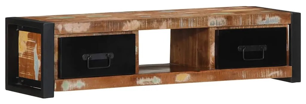 TV szekrény 100x30x25 cm tömörfa, újrahasznosított fa
