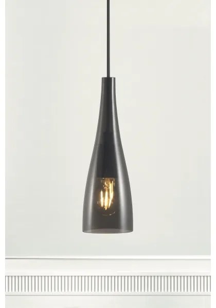 Nordlux - Csillár zsinóron EMBLA 1xE27/40W/230V fekete