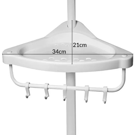 monzana® Teleszkópos zuhanypolc 155-230 cm