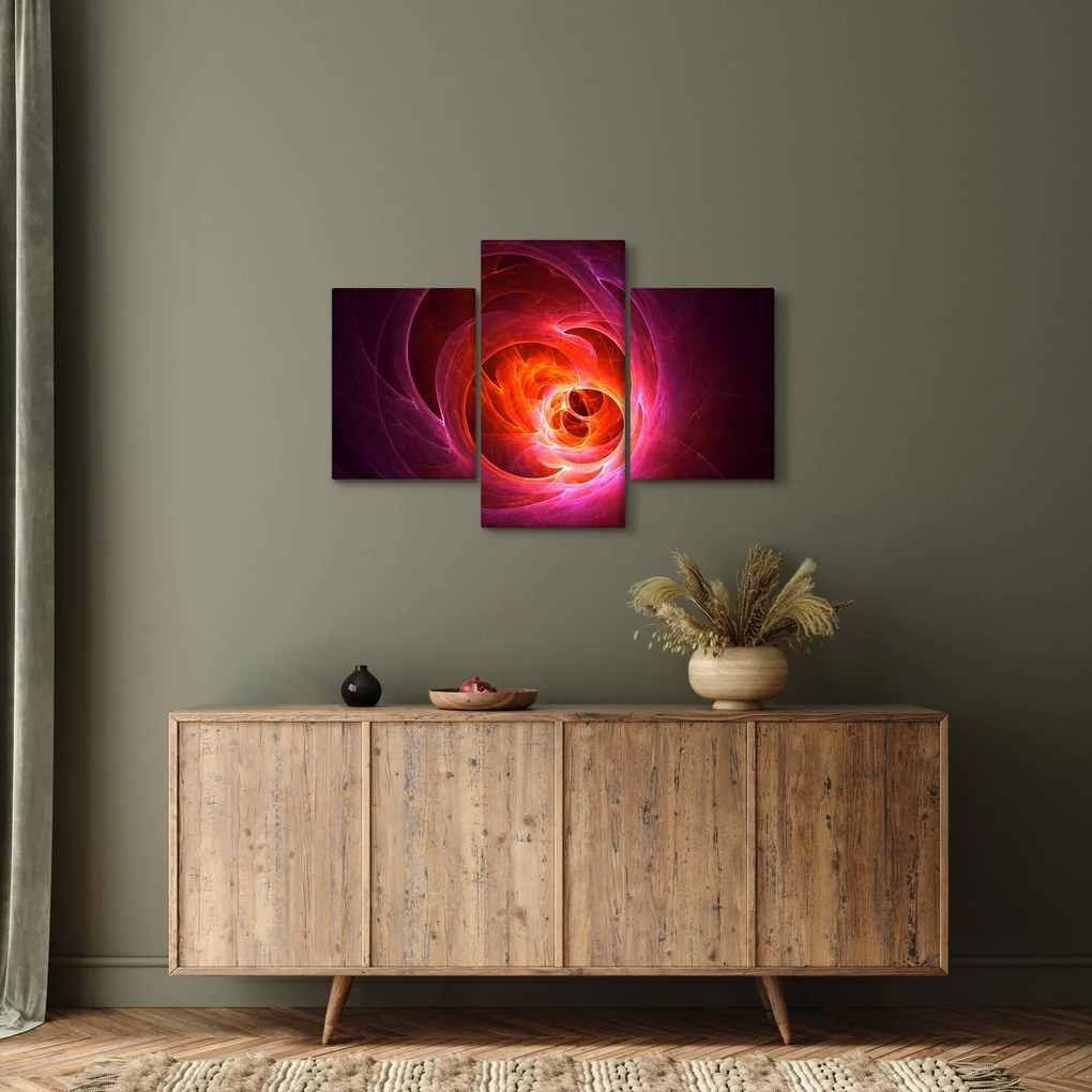 Modern rózsaszín absztrakció képe (90x60 cm)