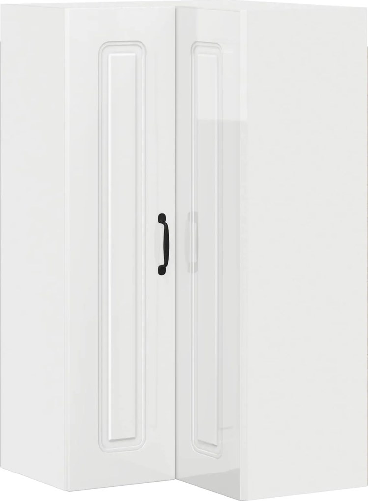 vidaXL Konyhaszekrény Kalmar Magas Fényű Fehér 57 x 57 x 100 cm
