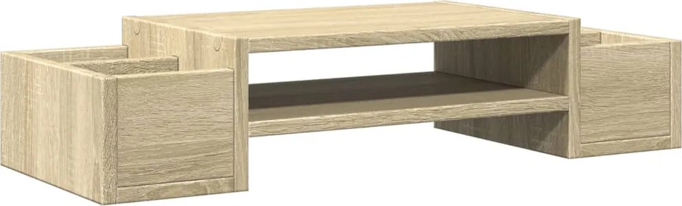 vidaXL sonoma tölgy szerelt fa monitorállvány tárolóval 70x27x15 cm