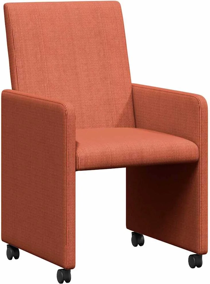 vidaXL Kerekes Étkező Székek 2 pcs Piros narancs 57 x 66 x 94 cm
