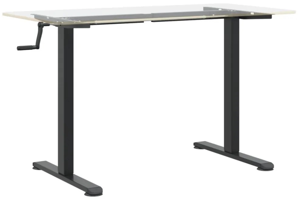 fekete acél állóasztalváz (94-135) x 60 x (70-114) cm