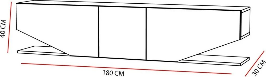 Inci White TV-asztal