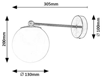 Rabalux 71081 - Fali lámpa KIARA 1xE27/35W/230V arany