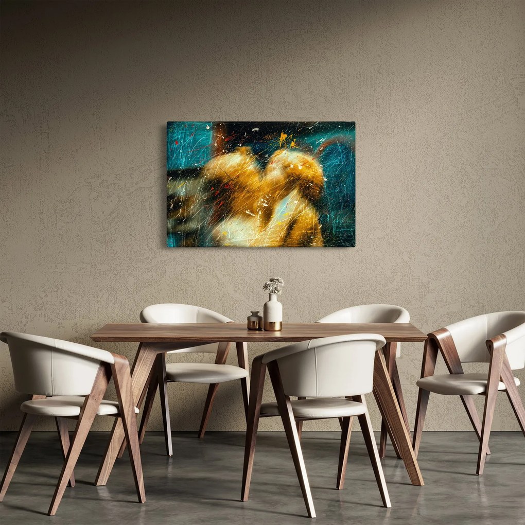 Kép - Csókolózó angyalok (90x60 cm)