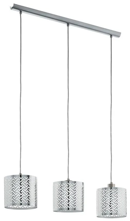 Eglo 49166 - Csillár zsinóron LEAMINGTON 1 3xE27/60W/230V