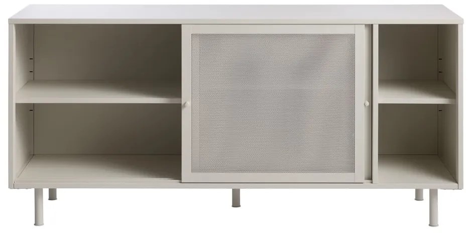 Szürke fém komód tolóajtóval 160x75x47 cm Veep – Unique Furniture