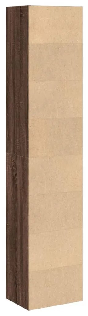 barna tölgy színű szerelt fa könyvespolc 40 x 30 x 189 cm
