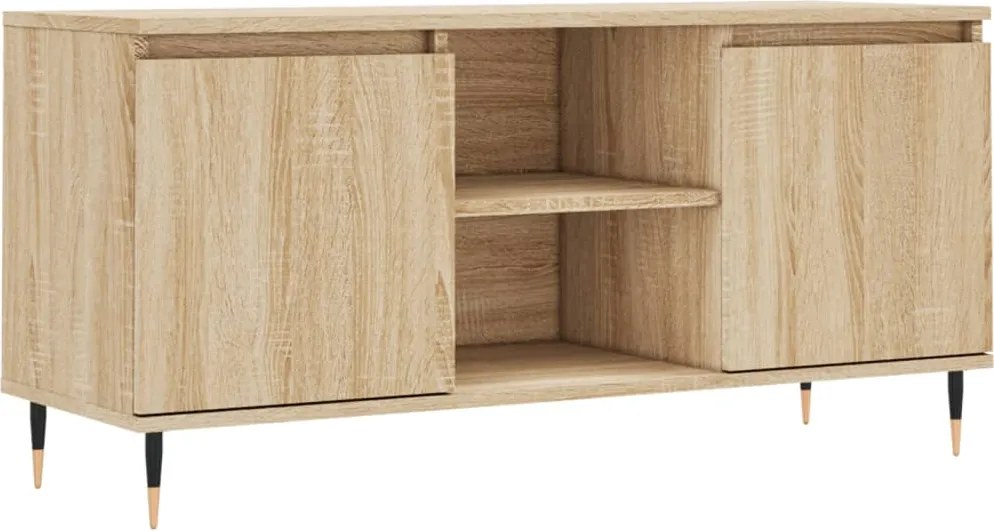 vidaXL sonoma tölgyszínű szerelt fa TV-szekrény 104x35x50 cm