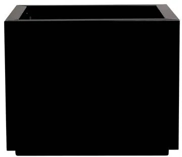 Szögletes önöntöző virágcserép STEEL PLUS, több változat - Hobby Flower méretek: 75 x 75 x 40, szín: fekete