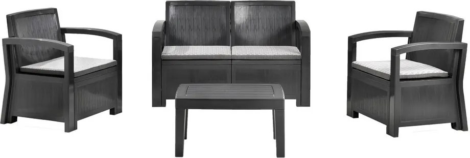 Malta kerti bútor szett 4 részes antracit