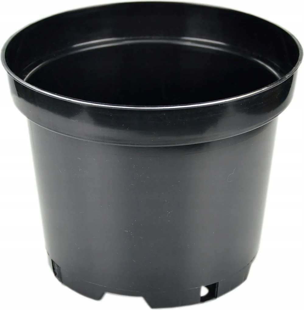 Kerek virágtartó fekete színben 10cm 0,4L 100db