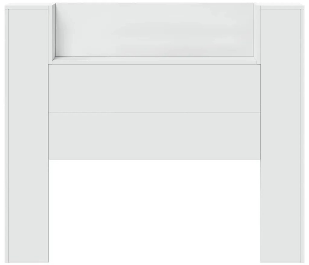 Fejtámla LED -es lámpákkal Fehér 120 x 16,5 x 103,5 cm Faanyag