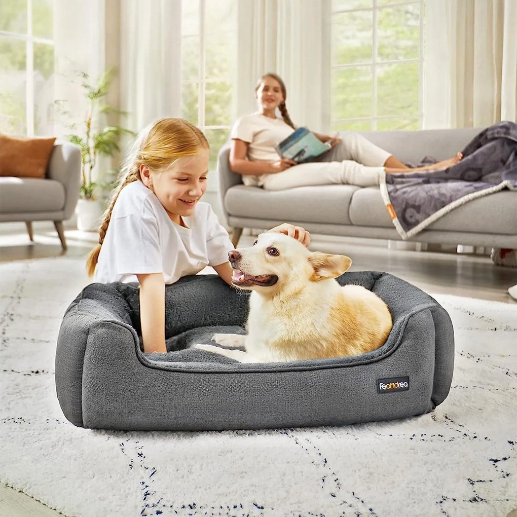 Kutyafekhely, kisállatágy, l-es méret, világosszürke feandrea
