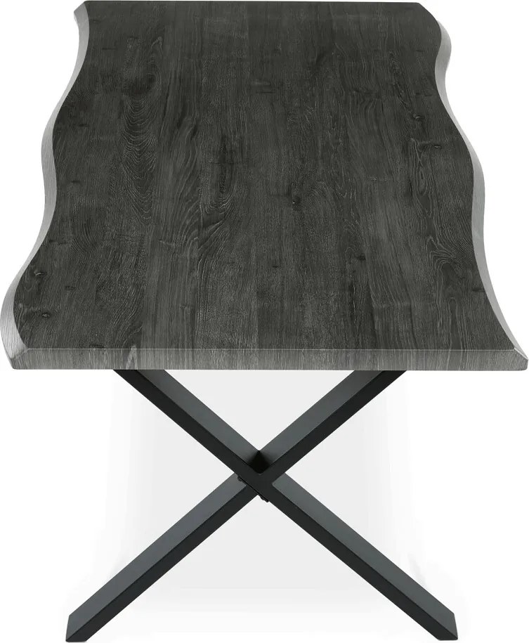 Étkezőasztal 160x90 cm MDF szürke tölgy