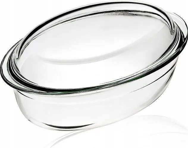 Hőálló edény fedővel ovális 4 l