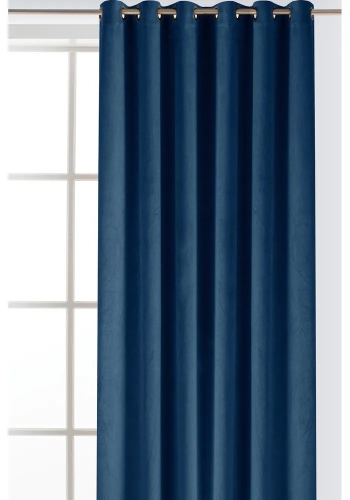 Kék bársony dimout (részleges sötétítő) függöny 265x175 cm Velto – Filumi