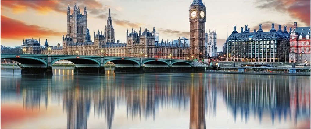 Kép - a Parlament londoni házai (120x50 cm)