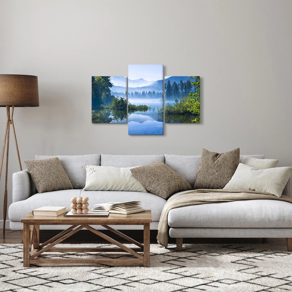Egy hegyi tó képe (90x60 cm)