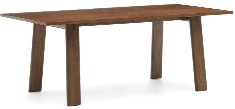 Bővíthető étkezőasztal diófa dekoros asztallappal, hosszabbító asztallappal 95x200 cm Arlen – Kave Home
