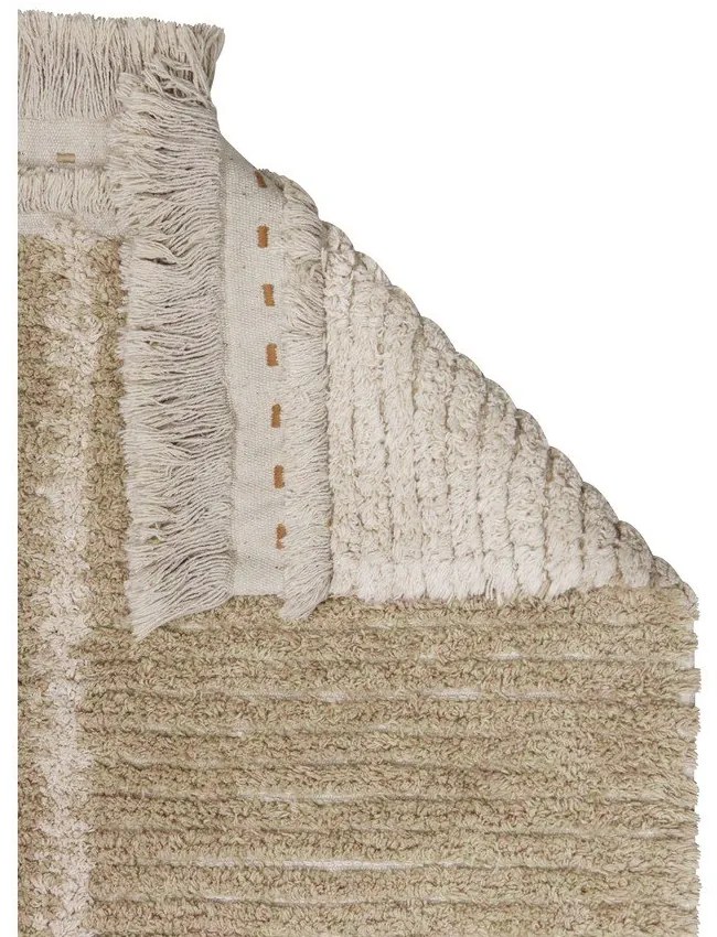 Bézs pamut futószőnyeg 80x230 cm Duetto Sage – Lorena Canals