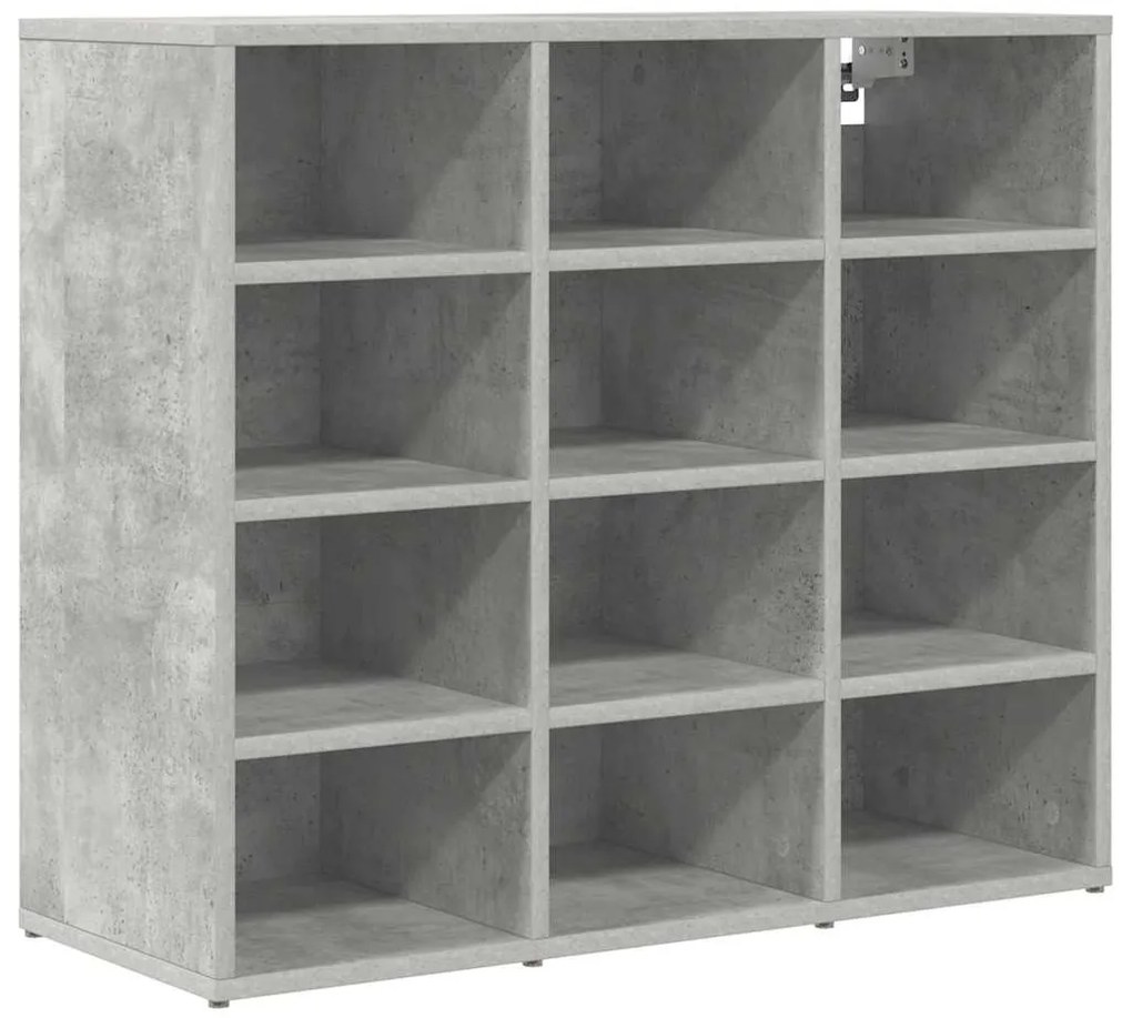 Cipősszekrény polcokkal Beton szürke 77.5 x 30 x 67 cm Faanyag