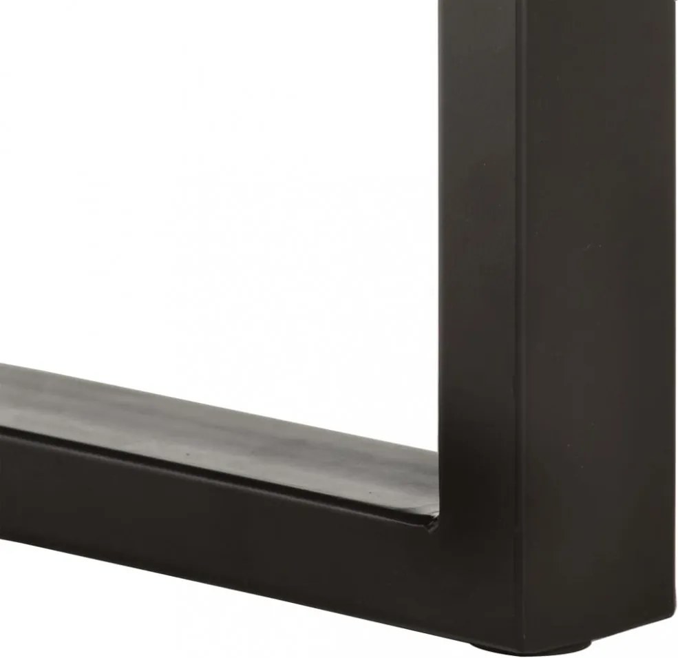 tömör akácfa és acél természetes szélű pad 110 cm