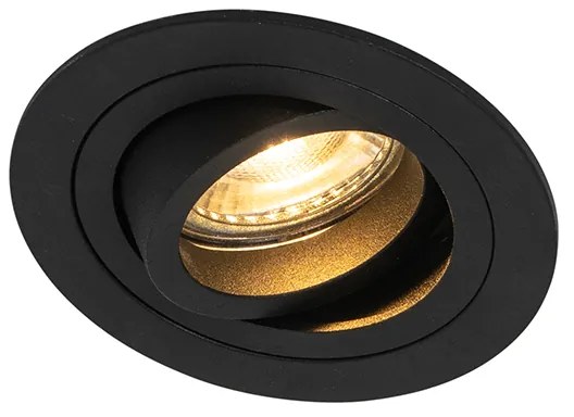 6 darabos modern fekete süllyesztett spotlámpa készlet - Rondoo