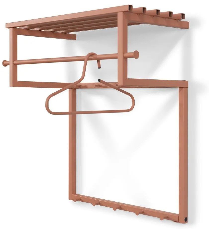 Lazacszínű fém fali fogas polccal 76 cm Rizzoli – Spinder Design