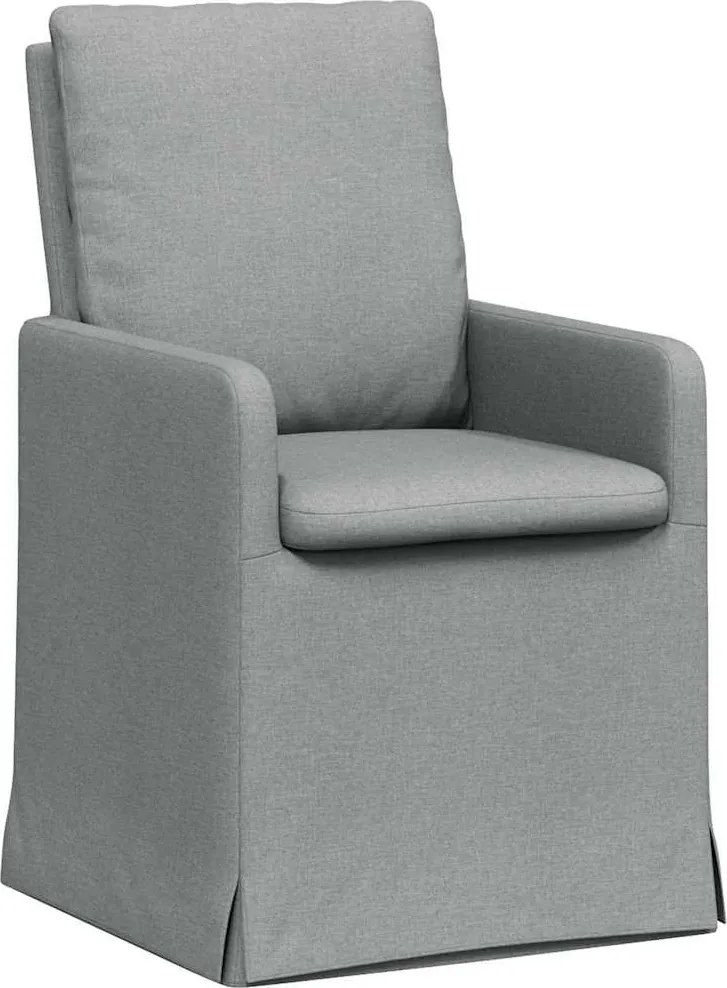 vidaXL Étkező Székek 2 pcs Világosszürke 57 x 67 x 98 cm szövet