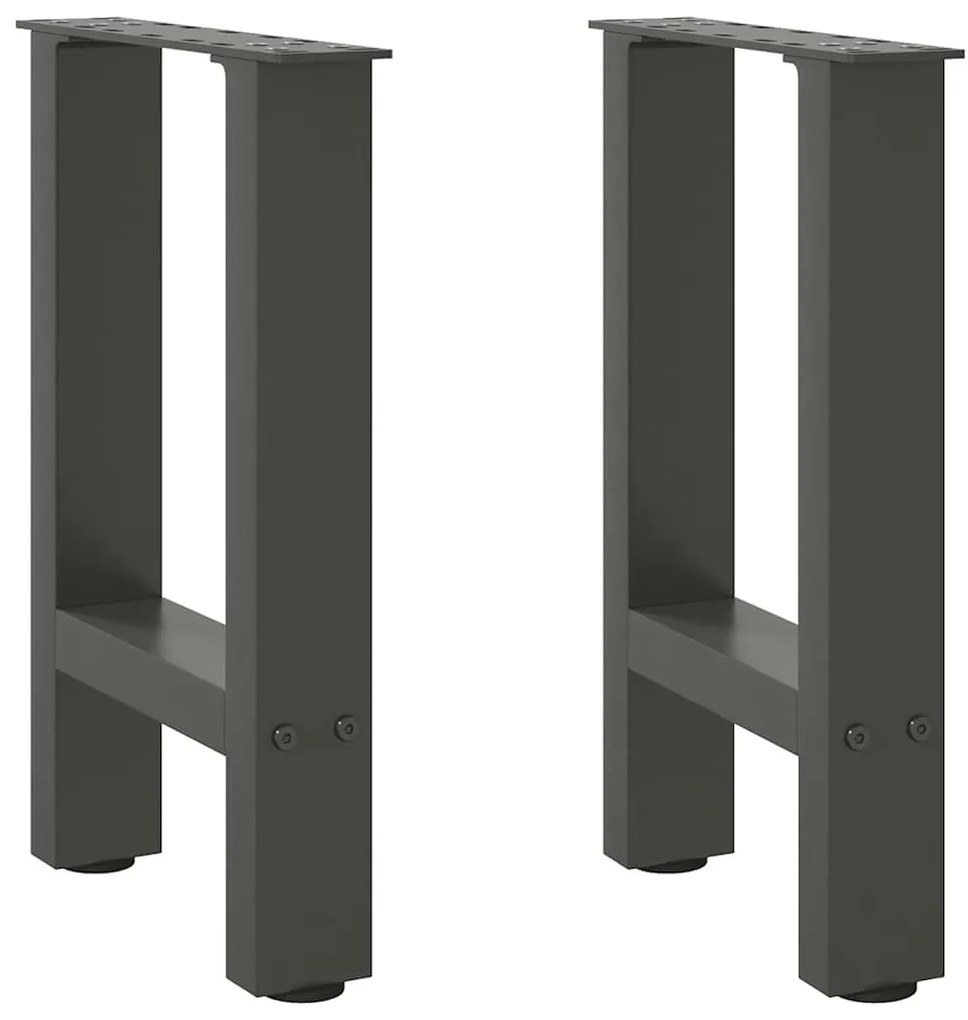 2 db antracitszürke acél dohányzóasztal láb 38x(42-43) cm