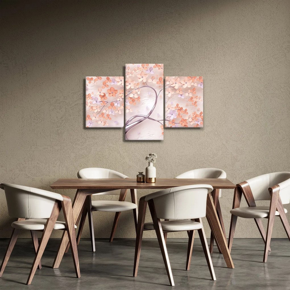 Koral virágok fája - absztrakt (90x60 cm)