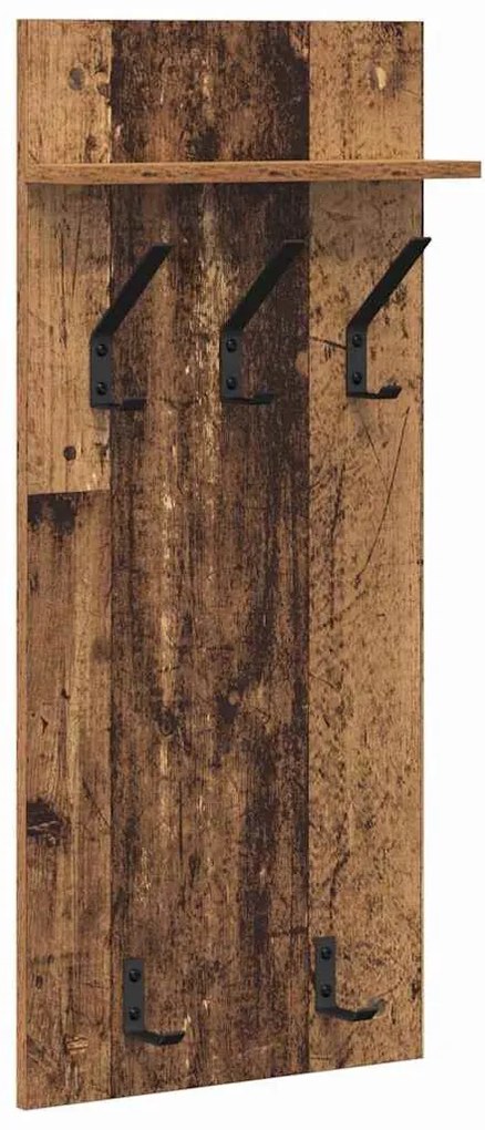 Fali Kabáthorog polcokkal Régi fa 90 x 40 x 10 cm Faanyag