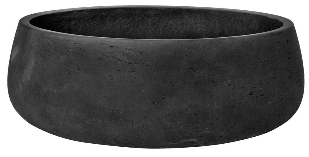 Květináč Eileen, barva staročerná, více velikostí - PotteryPots méret: H - h 13 cm, ⌀ 35 cm