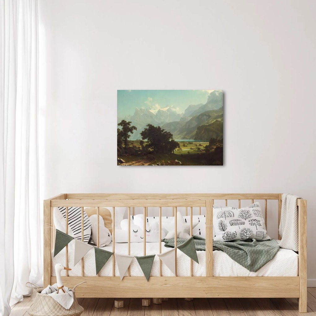 Kép - Albert Bierstadt, Lake Lucerne, reprodukciók (70x50 cm)