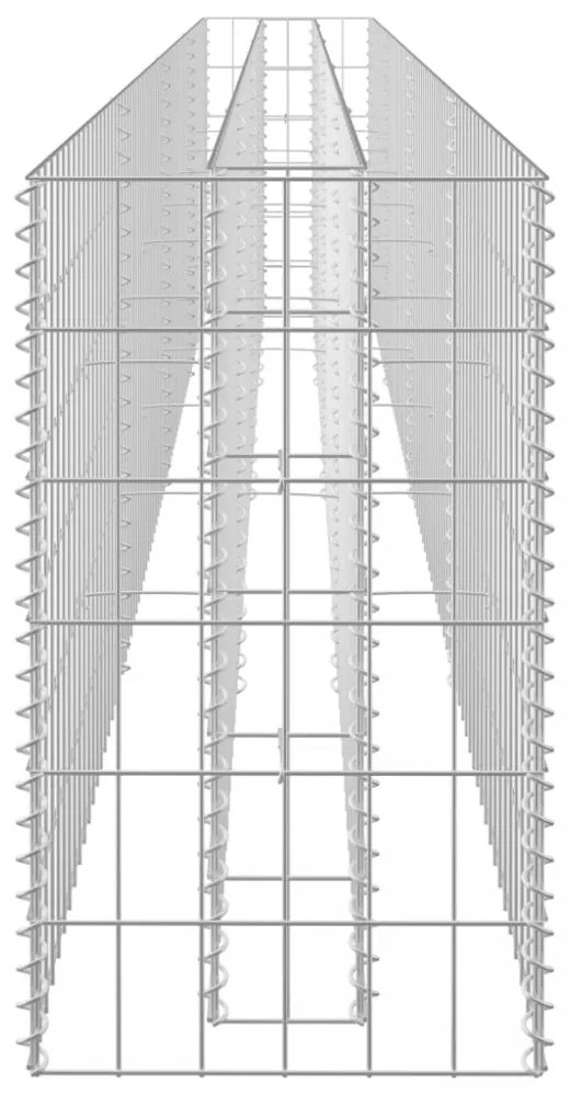 horganyzott acél gabion magaságyás 360 x 30 x 60 cm