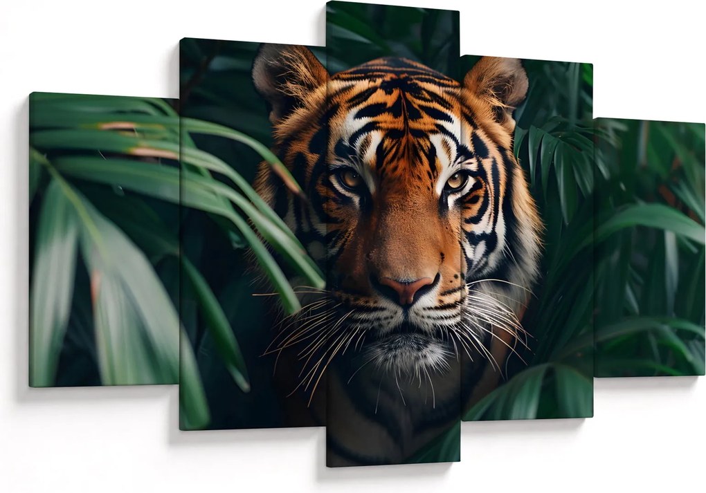 Kép - Egy tigris portréja a dzsungelben (150x105 cm)