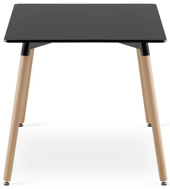 Étkezőgarnitúra 1 + 4, fekete ADRIA asztal 120x80 cm + szürke KITO szék