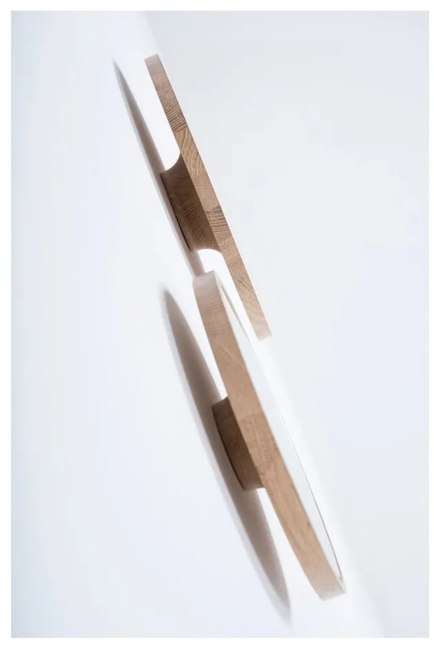 Look falitükör tömör tölgyfa kerettel, ⌀ 32 cm - Gazzda