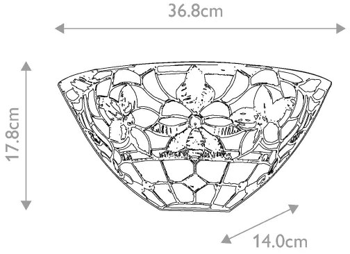 Quoizel QZ-KAMI-WU - Tiffany KAMI falikar 2xE14/60W/230V