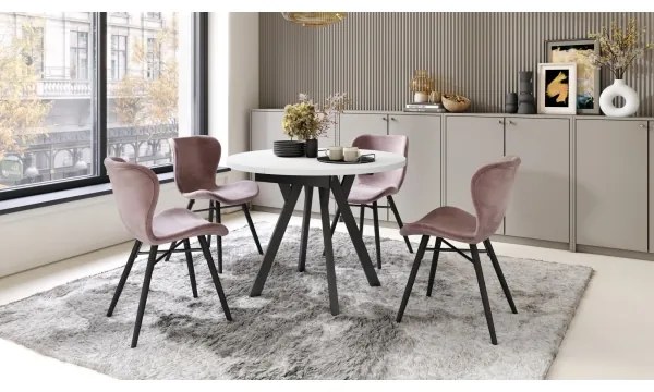 ARTUR étkezőasztal fehér/fekete