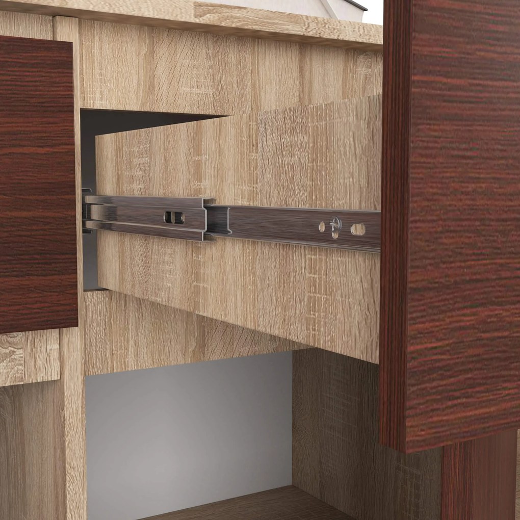 Komód Kuwait 3D 3D (sonoma tölgy + wenge). 1117163