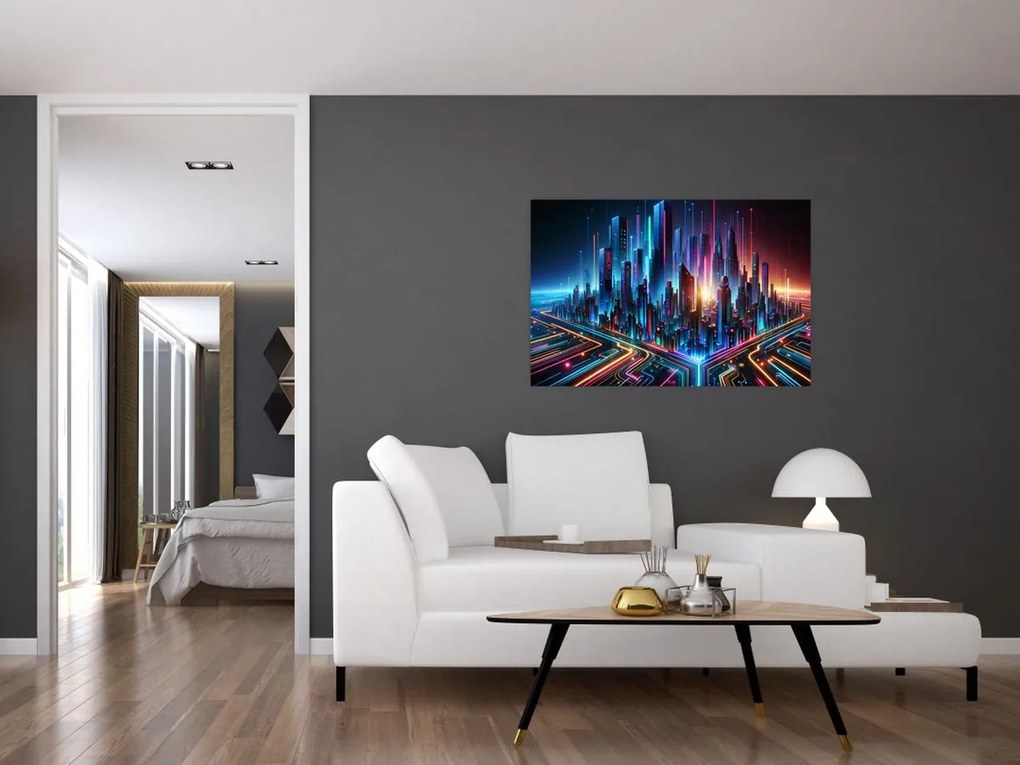 Kép - A jövő városa (90x60 cm)